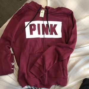 Maroon Zip Up Victoria Secret
